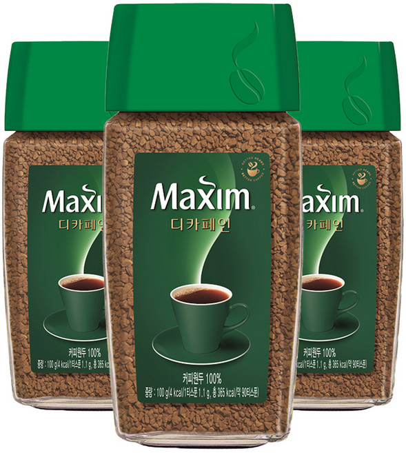 맥심 디카페인 원두커피믹스, 100g, 1개입, 3개