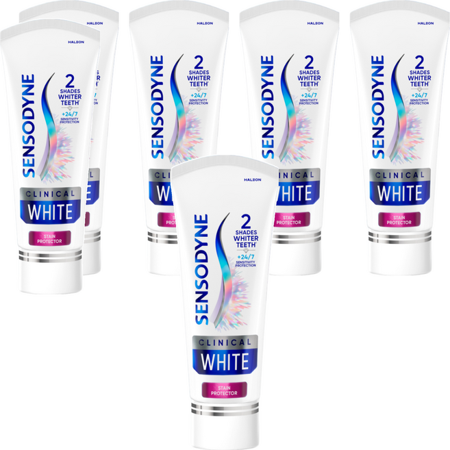 SENSODYNE 舒酸定 專研亮白抗敏牙膏, 100g, 6條