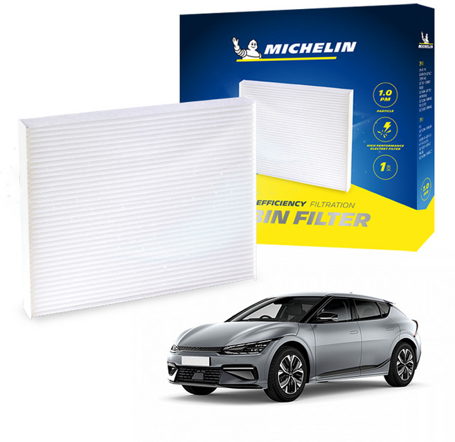 미쉐린 차량용 에어컨필터 PM1.0 12호 EV6 2021년 8월~, 1개, CF-0112