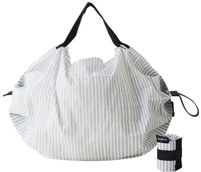 ShupattO 可折疊環保袋 - 灰紋 耐重3公斤 容量7.5公升