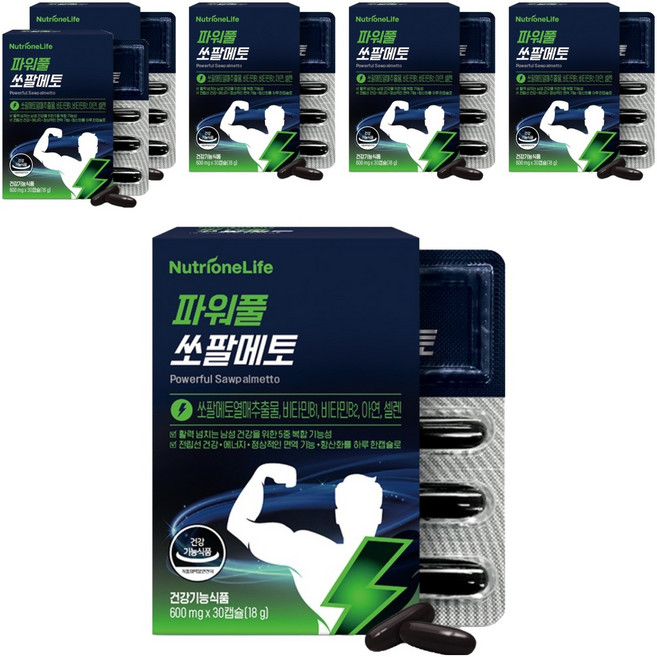 뉴트리원 파워풀 쏘팔메토, 30정, 6개