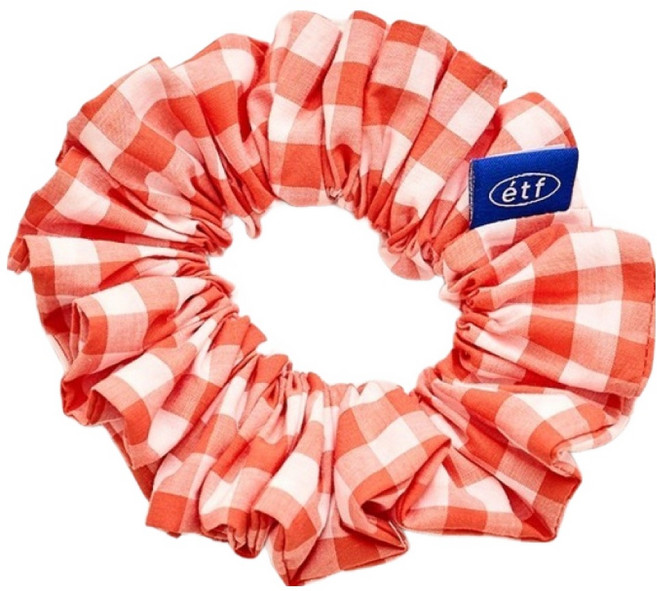 모던하우스 위캔드 60수 면 쁘띠체크 스크런치