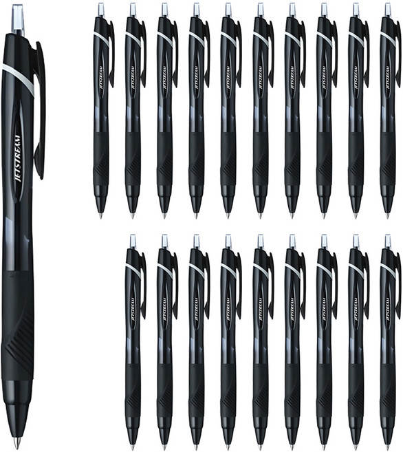 제트스트림 유성볼펜 0.7mm SXN-150-07, 블랙, 20개