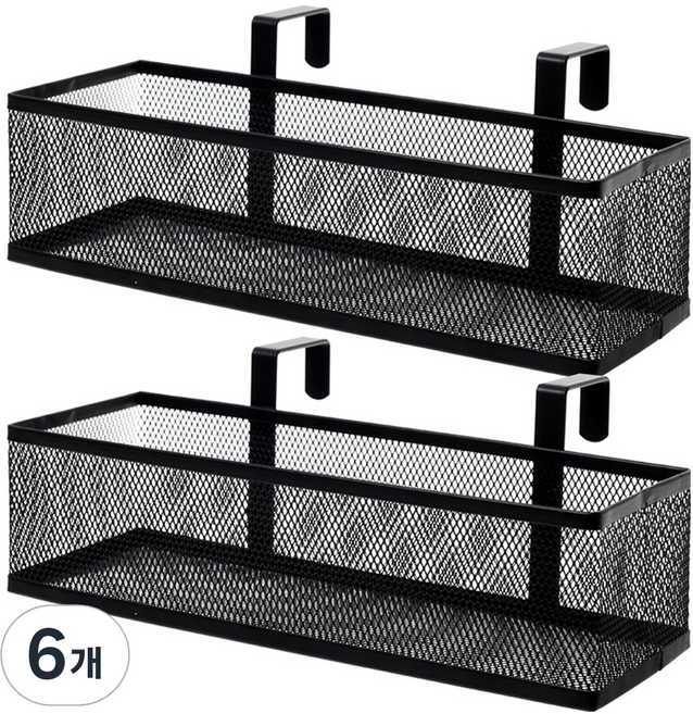 노바리빙 오피스 파티션 선반, 블랙, 6개
