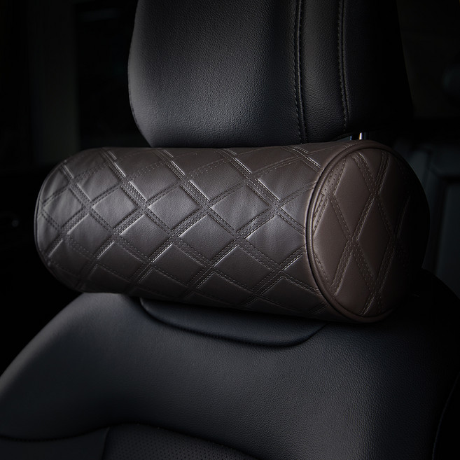 메이튼 프리미엄 메모리폼 차량용 목쿠션, 브라운, 1개