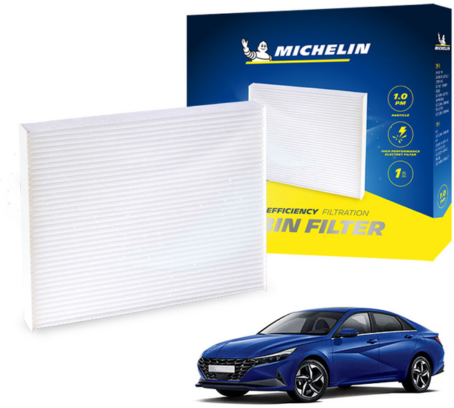 미쉐린 차량용 에어컨필터 PM1.0 12호 아반떼 CN7 2020년 4월~, 1개, CF-0112