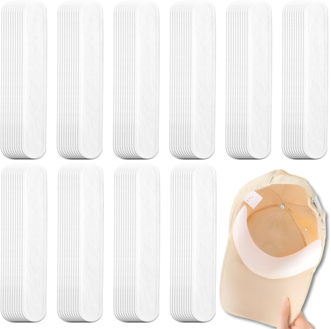 조앤제이 대용량 간편 오염방지 모자 캡가드 땀흡수패드, 클린화이트, 100개