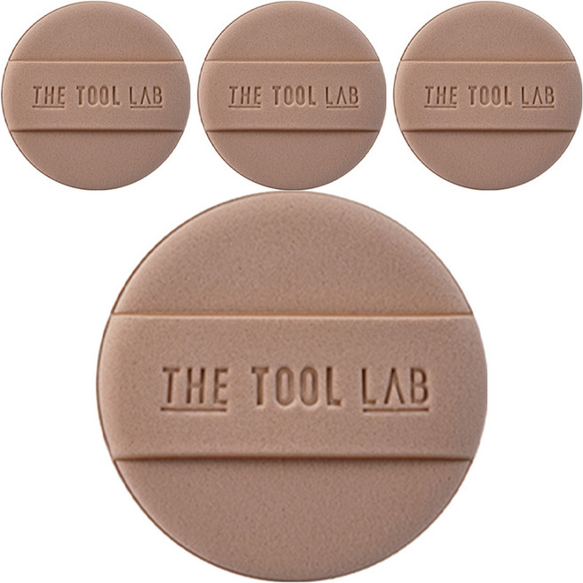 더툴랩 롱래스팅 텐션 퍼프 촉촉 라운드, 모카, 4개