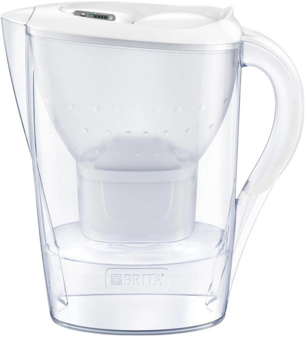 BRITA Marella Cool 濾水壺 + 濾芯, 1組, 2.4L, 白色