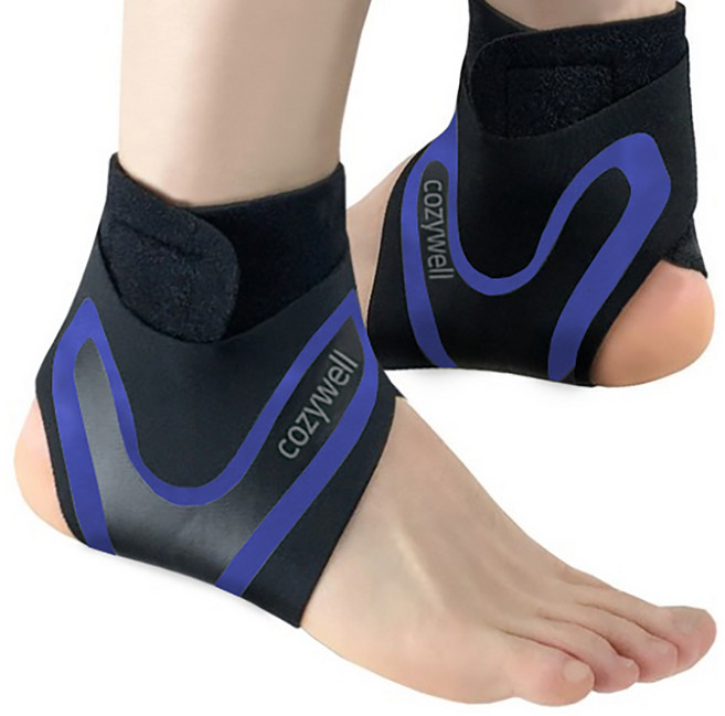 코지웰 스포츠 발목 보호대 좌우 세트, 1세트, 블루