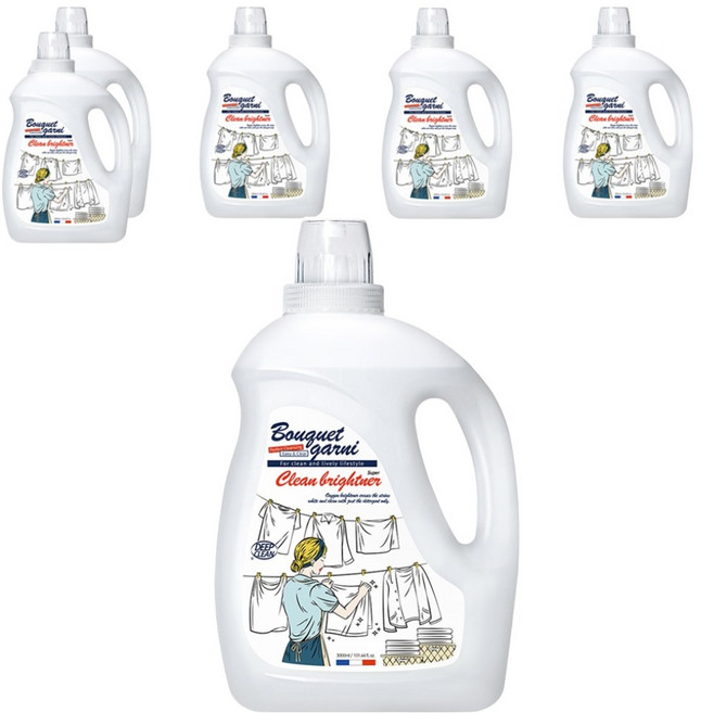 부케가르니 슈퍼 브라이트닝 소다 액상 표백제, 3L, 1개입, 6개