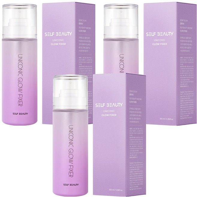 [비건뷰티] 셀프뷰티 유니콘 광채 메이크업 픽서, 100ml, 3개