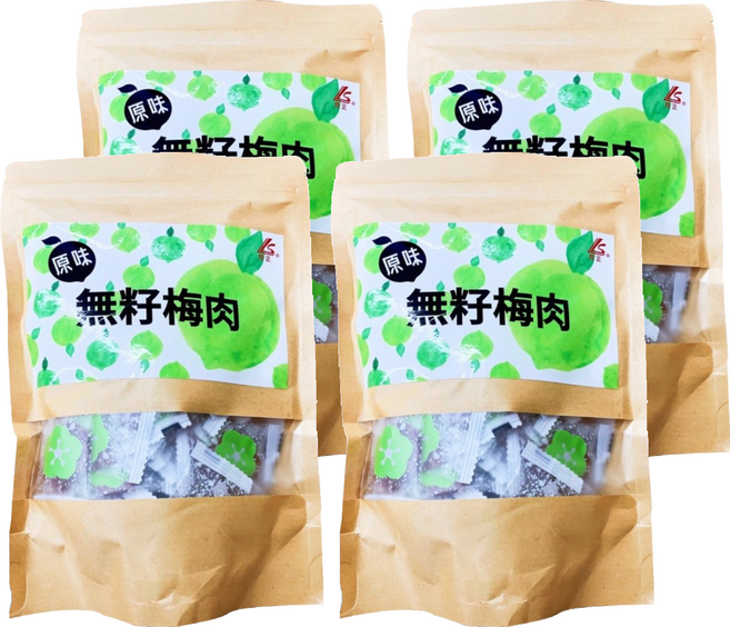 同正 原味無籽梅肉, 150g, 4包