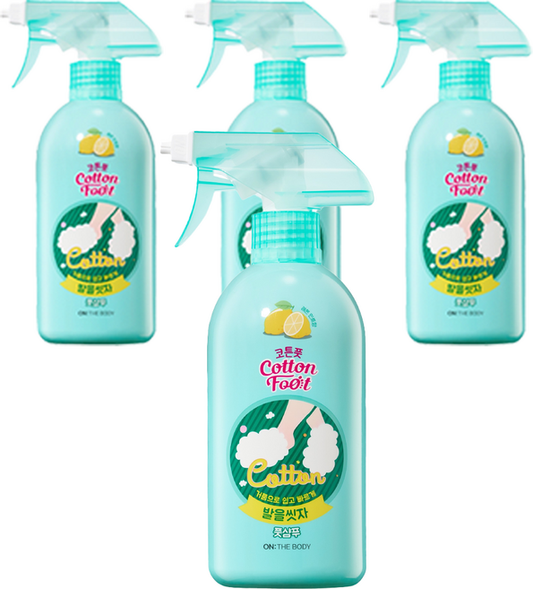 온더바디 발을씻자 코튼 풋샴푸 레몬민트향, 1개입, 4개, 510ml