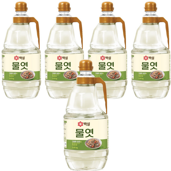 백설 CJ제일제당 물엿, 5개, 2.45kg