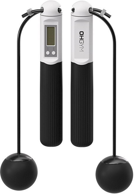 OHGYM 2合1 智能室內健身跳繩, 黑色, 1組