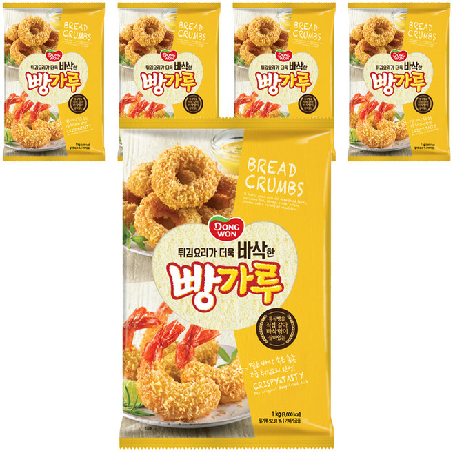 동원 빵가루, 1kg, 5개