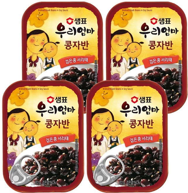 샘표 우리엄마 콩자반, 70g, 4개