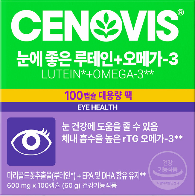 세노비스 눈에 좋은 루테인 플러스 오메가3, 100정, 1개
