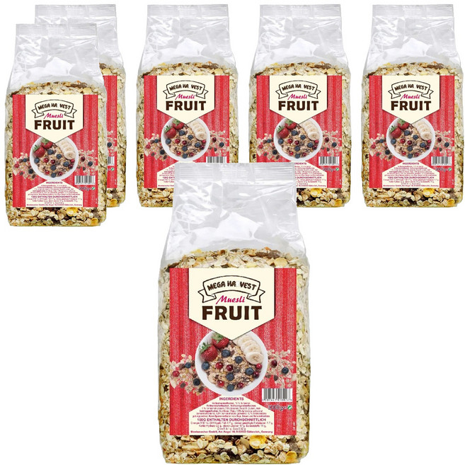 MEGA HARVEST 德國天然什錦水果穀片, 1000g, 6包