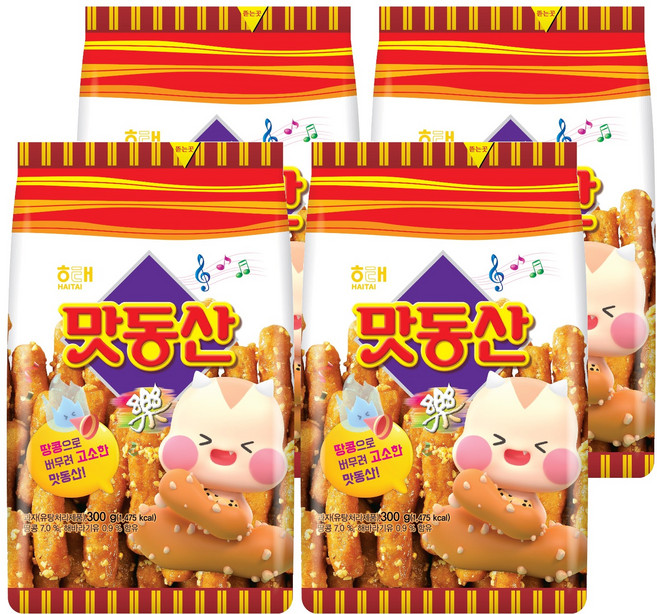 해태제과 맛동산, 300g, 4개