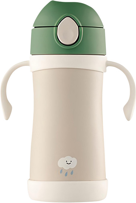 THERMOS 膳魔師 Foogo系列 孩童大容量吸管杯 TKFE-350, 1個, 350ml, 綠色