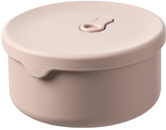 FaSoLa 食品用鉑金矽膠可微波分隔便當盒組 一般款, 粉色, 1個