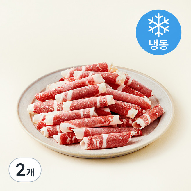 카라라 호주산 와규 차돌박이 바로구이 (냉동), 500g, 2개