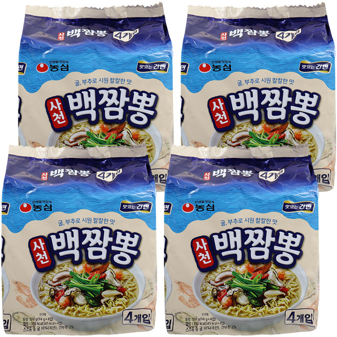 농심 사천백짬뽕 94g, 16개