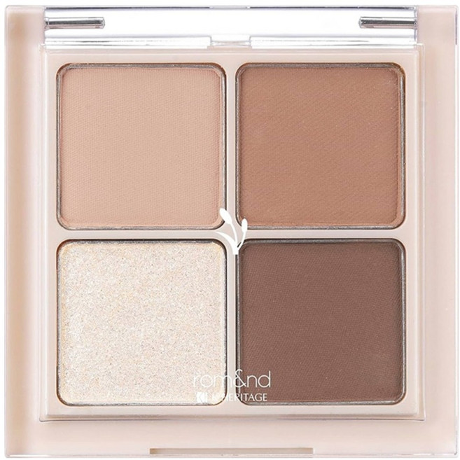 rom&nd 台灣公司貨 浪漫四色眼影盤 7g, N01 Dry Willow Flower 乾燥柳花, 1個