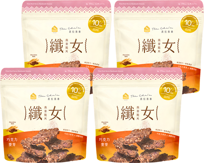 The Chala 蕎拉燕麥 纖女燕麥脆片 巧克力麥芽, 150g, 4包