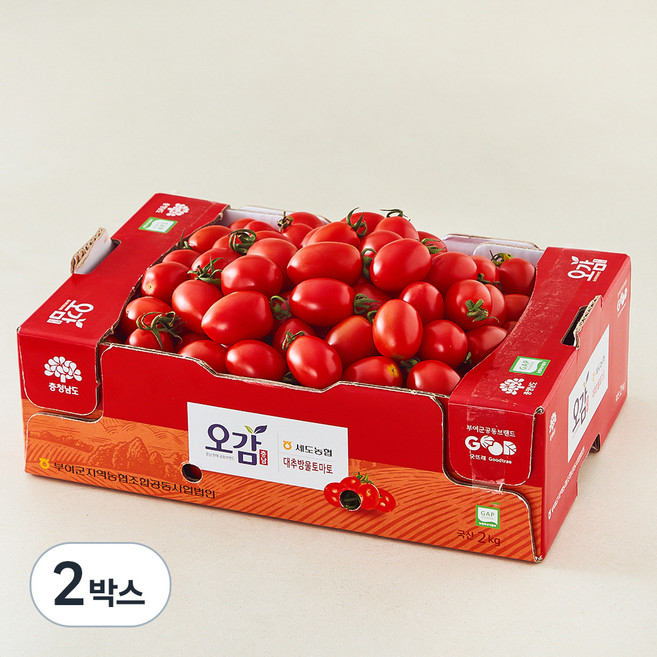 충남오감 세도농협 GAP 인증 대추방울토마토, 2kg, 2박스