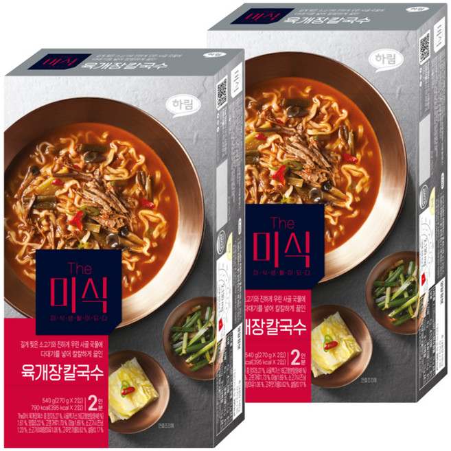 더미식 육개장 칼국수 270g, 4개