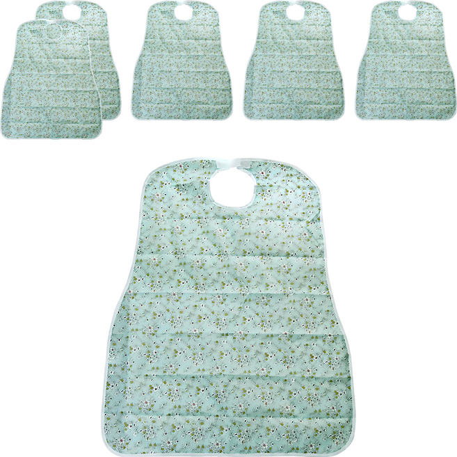 편리안 방수 앞치마 턱받이 민트플라워, 6개