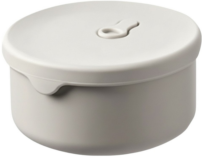 Fasola 食品用鉑金矽膠可微波便當盒 700ml, 灰色, 1個