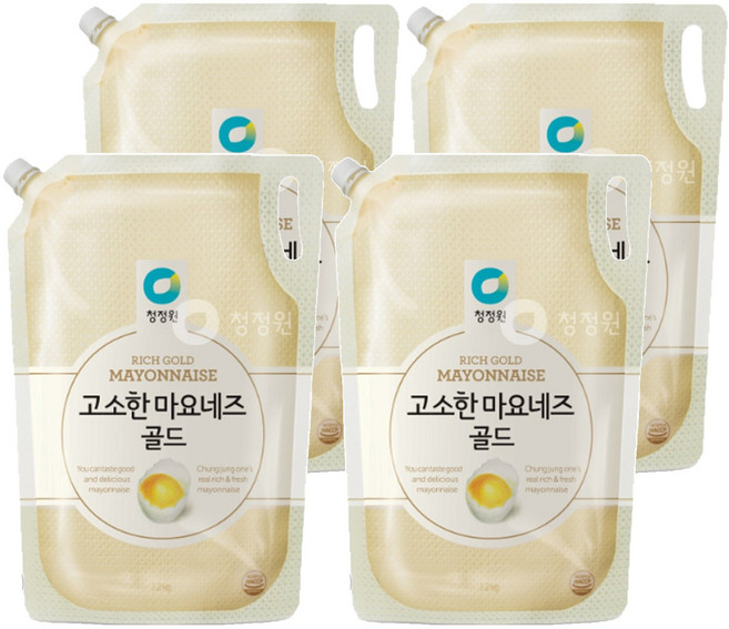 청정원 고소한 마요네즈 스파우트, 3.2kg, 4개
