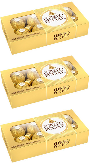 페레로로쉐 T8 사각초콜릿 8p, 100g, 3개