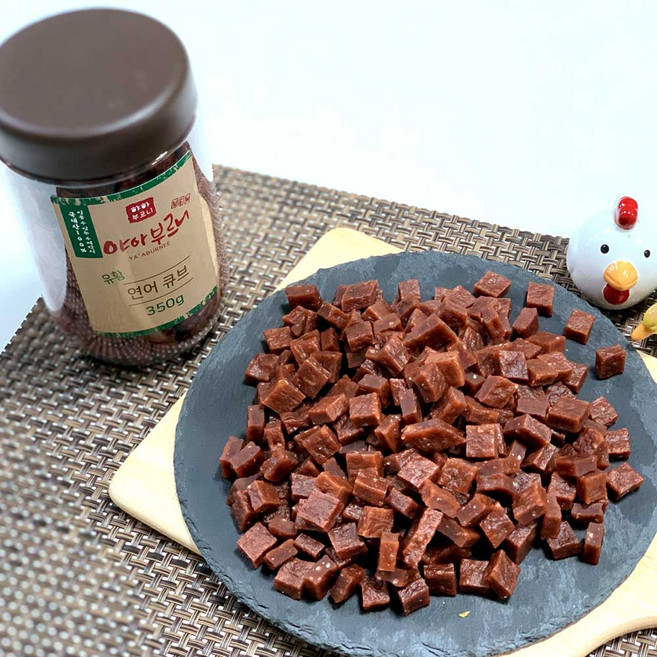 야아부르니 강아지 국내산 수제간식, 유황연어큐브, 300g, 1개