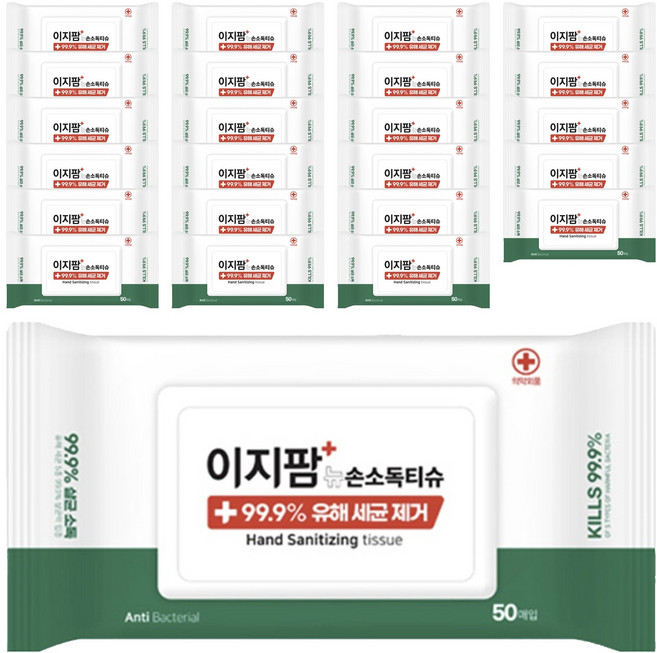 이지팜 손소독 티슈, 50매, 24개