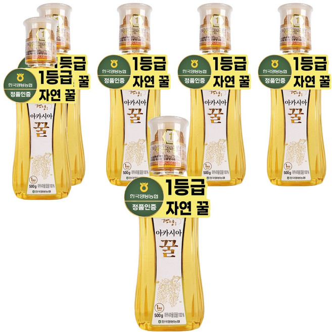 한국양봉 아카시아 꿀, 500g, 6개