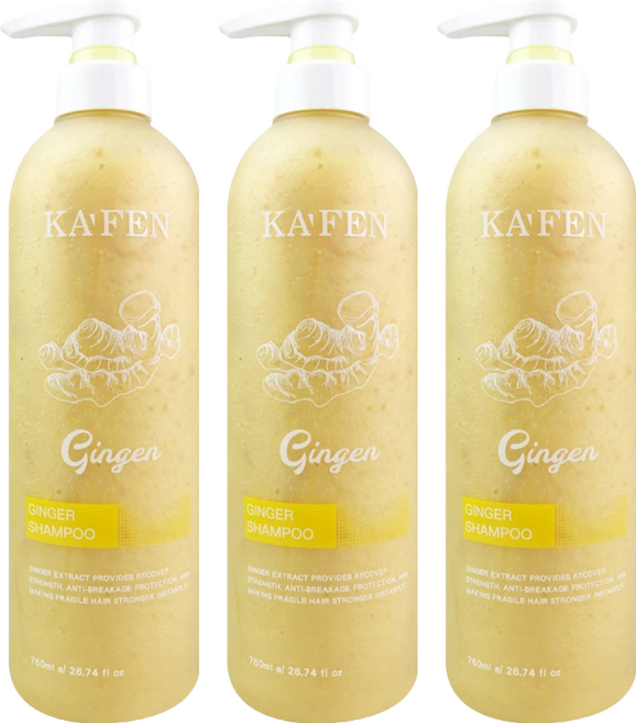 KA'FEN 卡氛 生薑韌髮頭皮洗髮精, 760ml, 3瓶