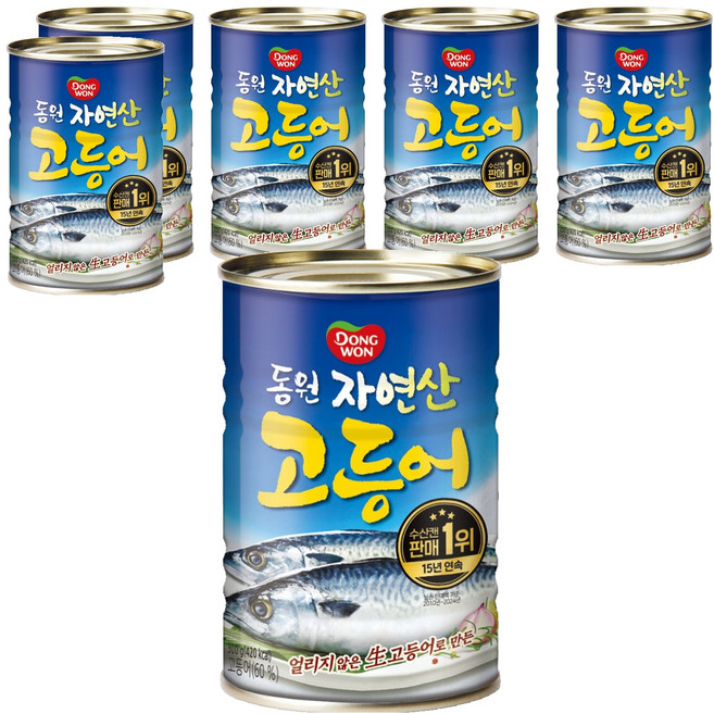 동원 고등어 통조림, 300g, 6개