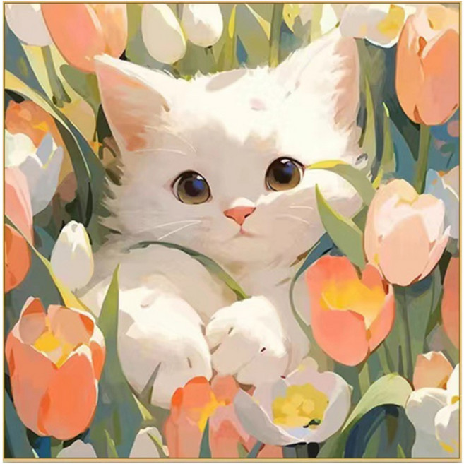 特別的商店 DIY 繪畫套組 30 x 30cm, 1個, 貓咪