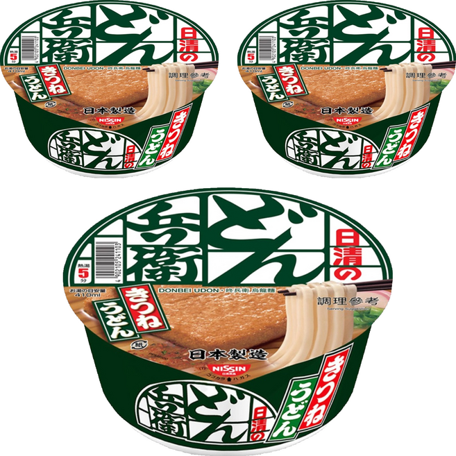 NISSIN 日清 咚兵衛 油豆腐烏龍麵 95g, 3入