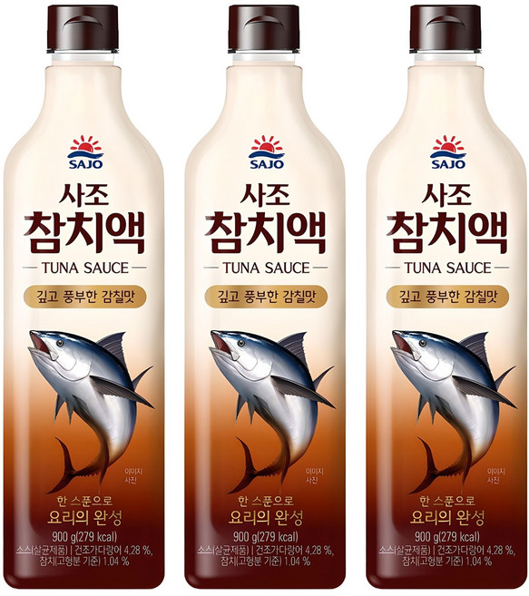 사조 참치액, 900g, 3개