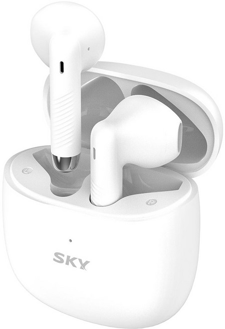 SKY 핏 S 미니 블루투스 5.4 오픈형 무선이어폰 + 실리콘 케이스, IM-S22, 화이트