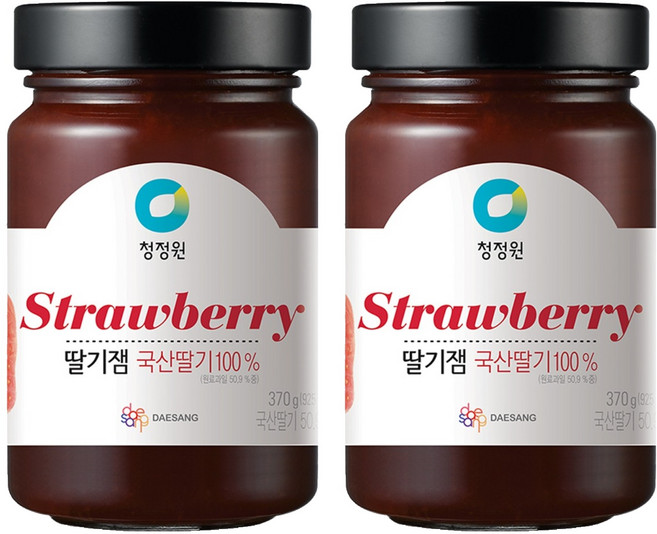 청정원 딸기잼, 2개, 370g