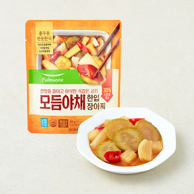 풀무원 모듬야채 한입장아찌, 300g, 1개
