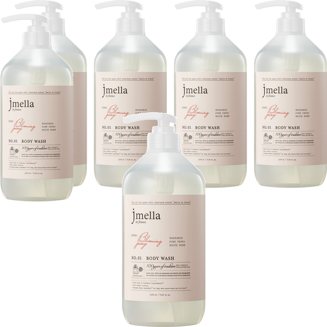 jmella 法式漫舞香水沐浴乳 Blooming Peony, 1L, 6瓶