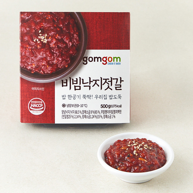 곰곰 비빔낙지젓갈, 500g, 1개